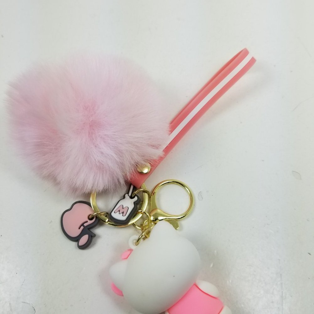 Hello Kitty Pom Pom Key Chain - Picture 3 of 11
